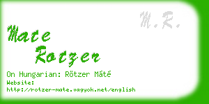 mate rotzer business card