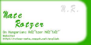 mate rotzer business card